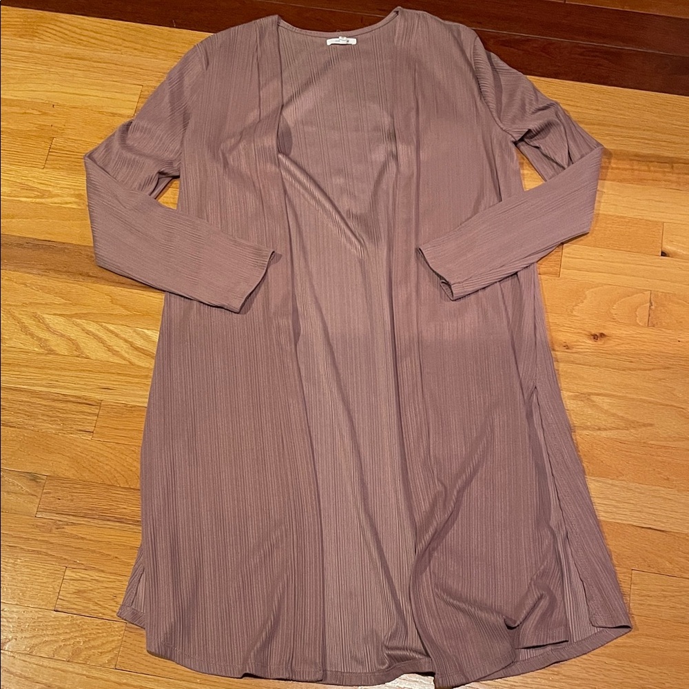 Maurices Dusty Pink Ribbed Cardigan